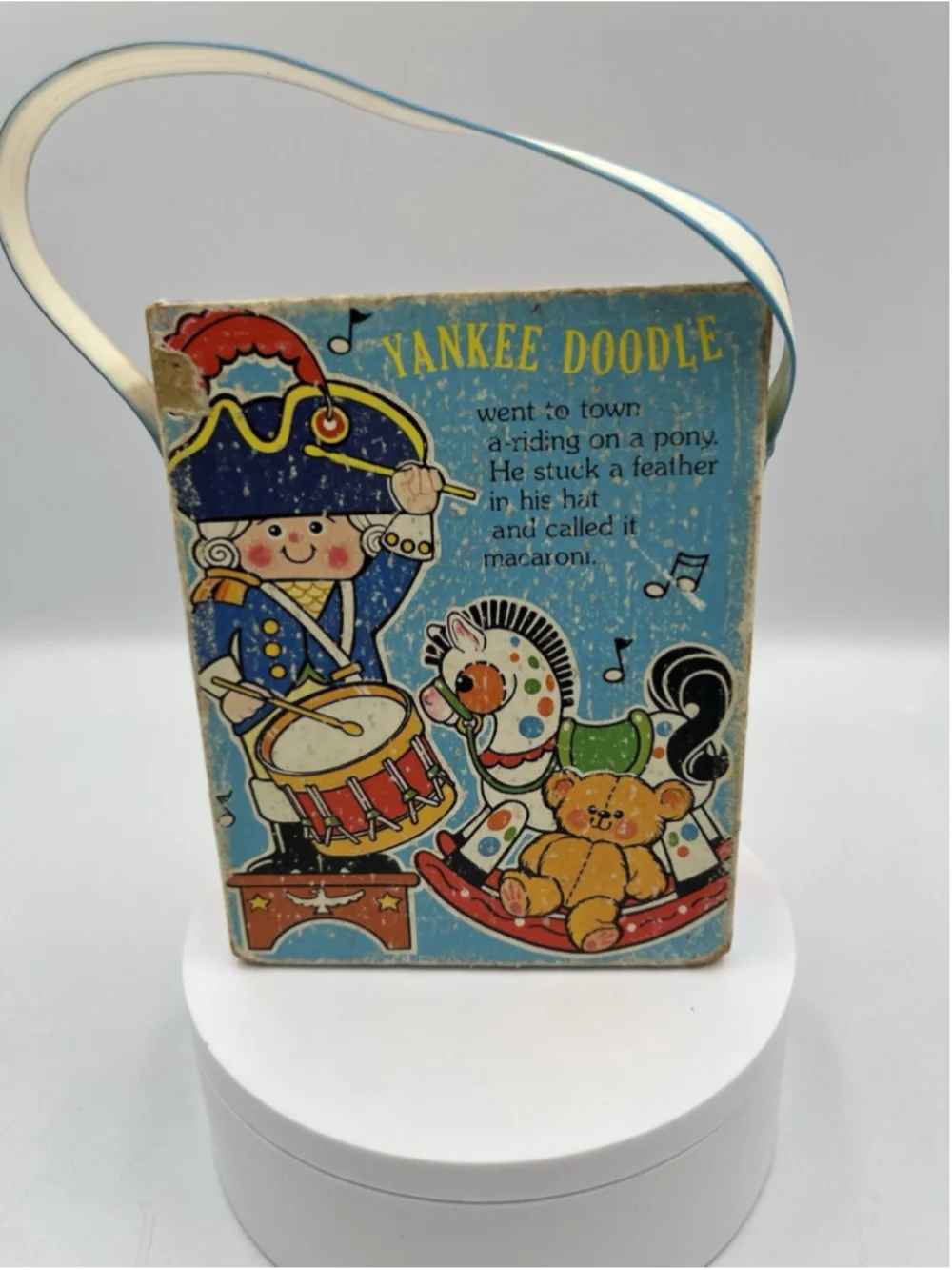 Vintage Fisher Price Musical Pocket Radio Yankee Doodle Toy 1970s Kids Music Box
